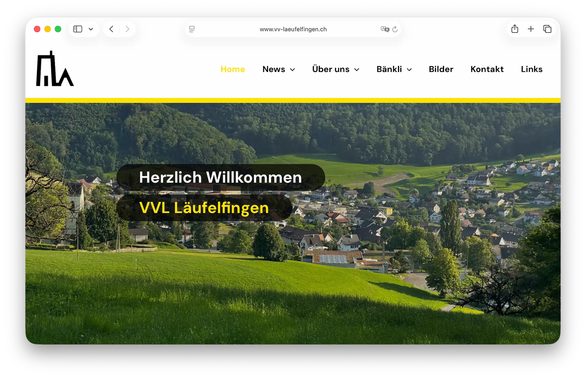 Verkehrs- und Verschöberungsverein Läufelfingen (VVL) Website Vorschau